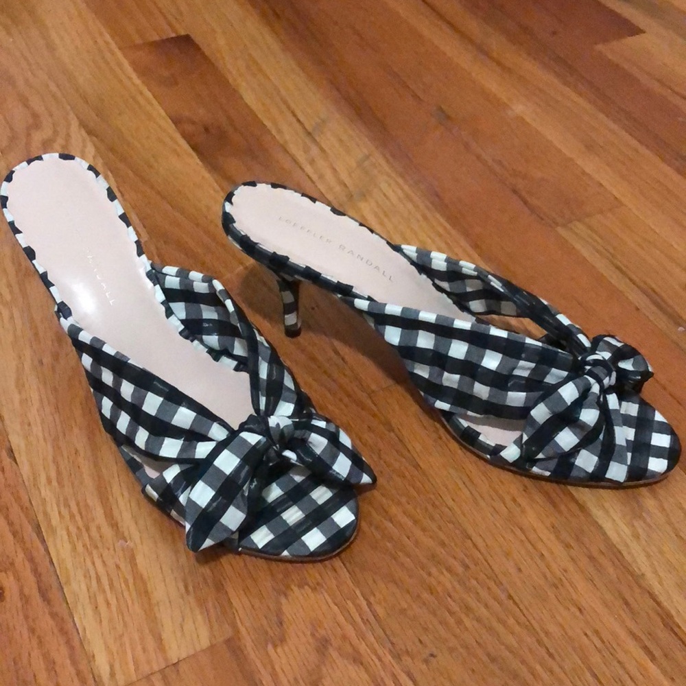 Like-new, Loeffler Randall Luisa Check Sandals
